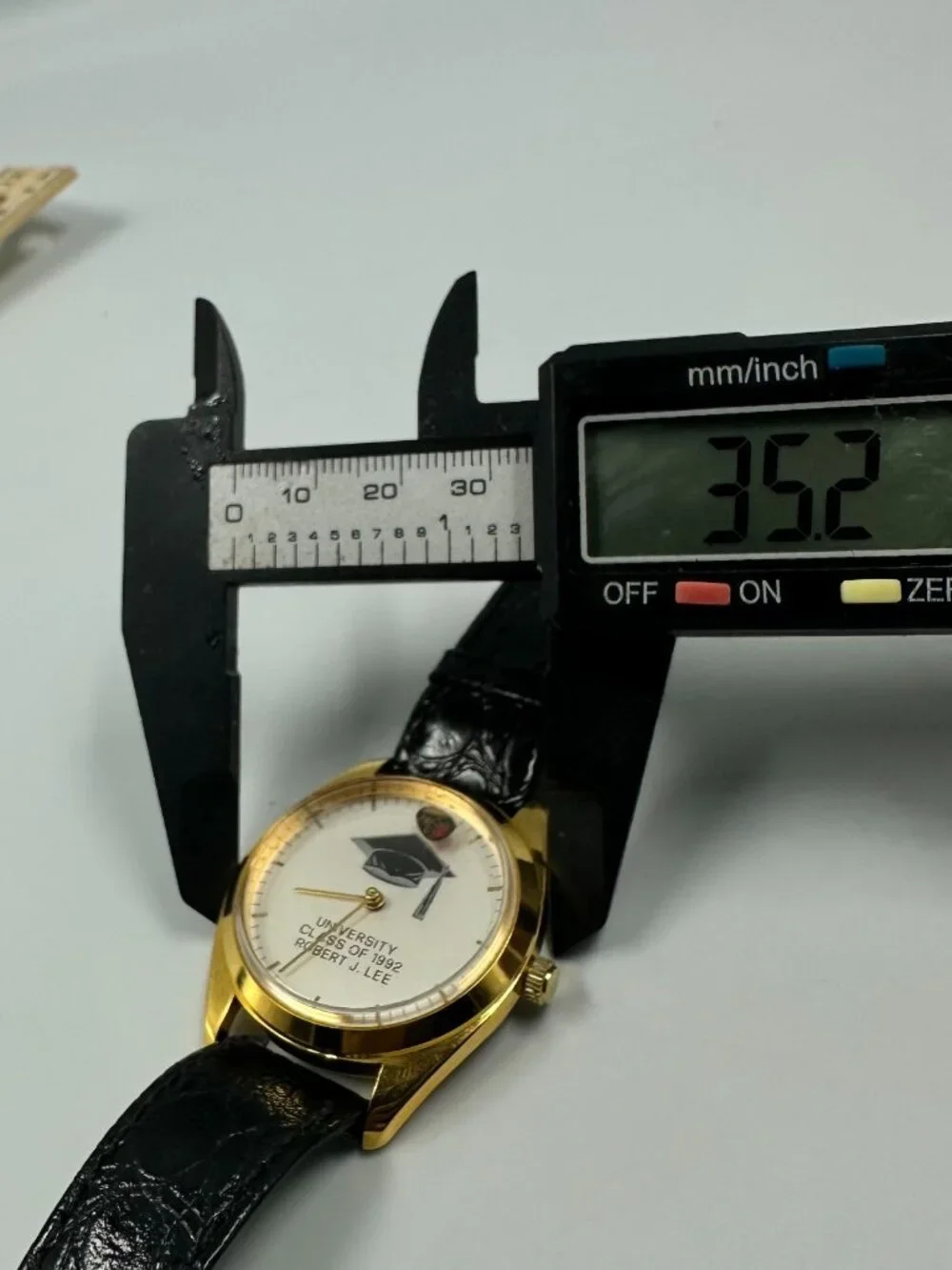 Vintage Manual Wind Watch University Class 1992 Robert J Lee Rotating Ring Works